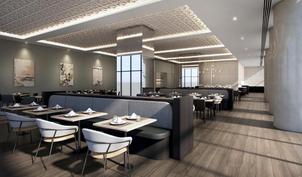 Oakwood Premier Melbourne Aparthotel Exterior foto The interior of the restaurant