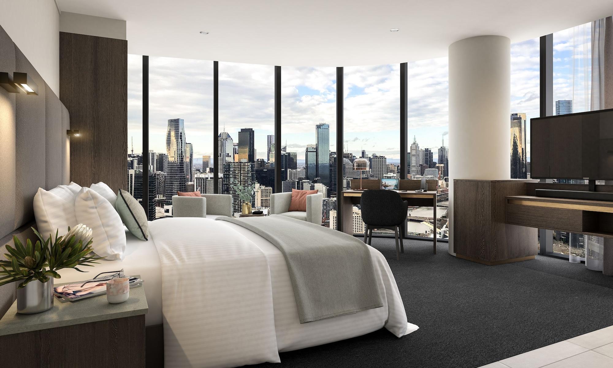 Oakwood Premier Melbourne Aparthotel Exterior foto A proposed room at the hotel