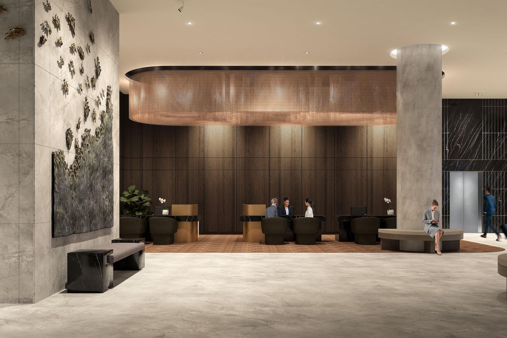 Oakwood Premier Melbourne Aparthotel Exterior foto The lobby of the hotel